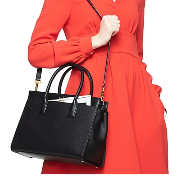 Kate Spade Cameron Street Large Candace satchel - black leather gold hardware - Picture 12 of 14
